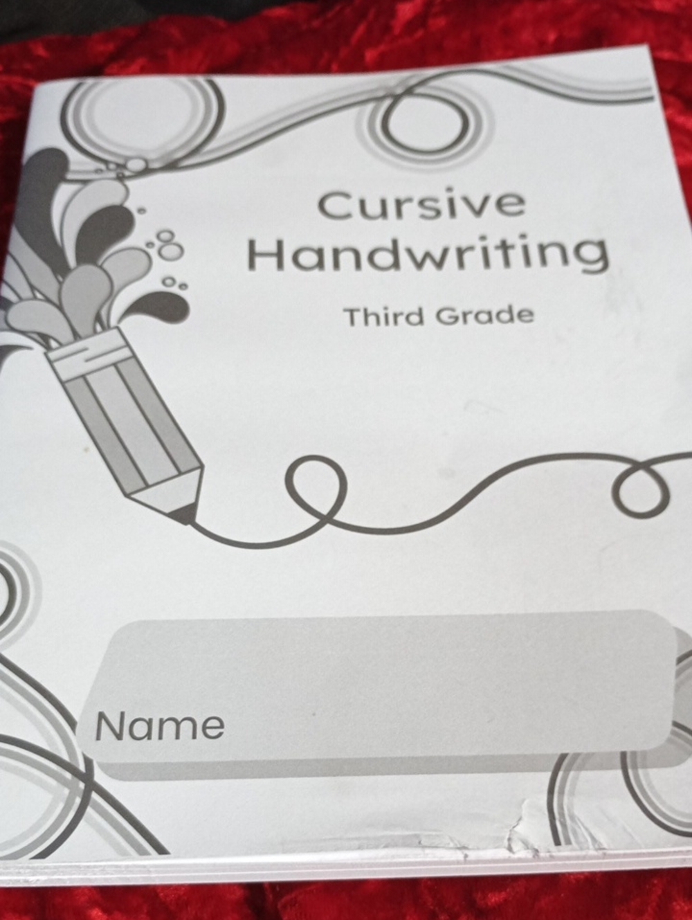 Cursive Handwriting Workbook for Third Grade - White